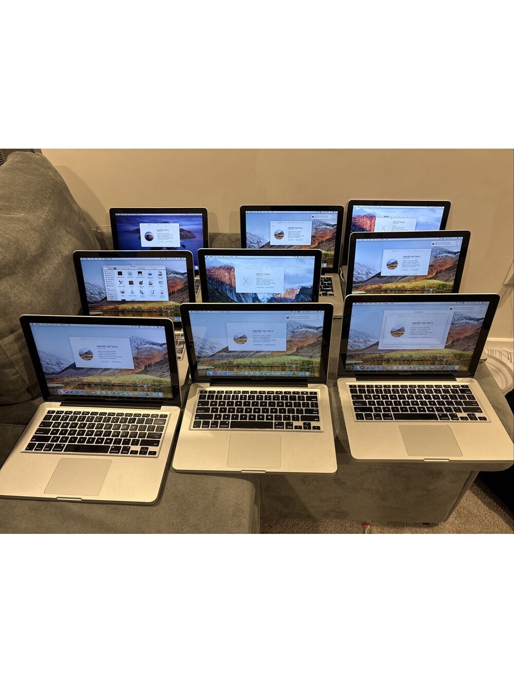 Lot of 9 Apple MacBook Pro & MacBook 13"(2010-2012) Core i5/Core 2 Duo As-Is Lot